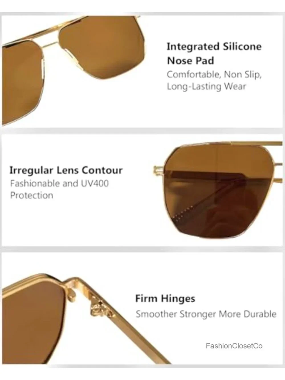 Polarized Aviator Sunglasses Metal Frame UV Protection